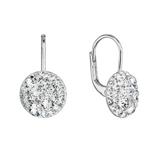 EG9097-CR Stříbrné náušnice s krystaly Swarovski, crystal