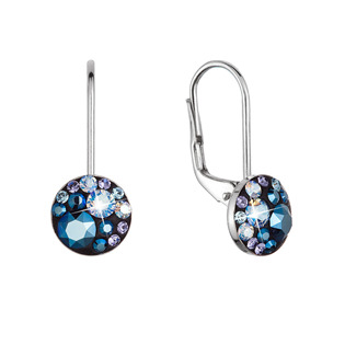 EG9178-BS Stříbrné náušnice s krystaly Swarovski, Blue Style