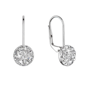 EG9178-CR Stříbrné náušnice s krystaly Swarovski, Crystal