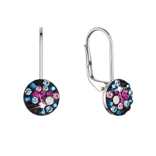 EG9178-GX Stříbrné náušnice s krystaly Swarovski, Galaxy