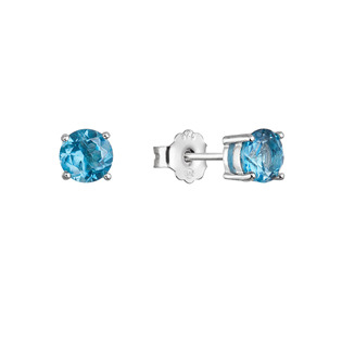 EVTP002 Stříbrné náušnice s pravými kameny london topaz
