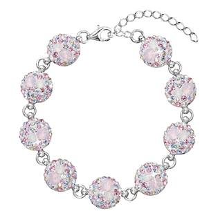 EG7004-MR Stříbrný náramek s krystaly Crystals from Swarovski®, Magic Rose