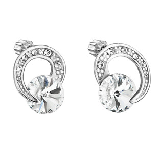 EG2977-CR Stříbrné náušnice s krystaly Preciosa, crystal
