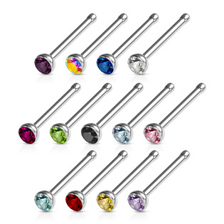 N01058C Piercing do nosu - kamínek