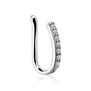 NF0010-C Falešný piercing do nosu s kamínky - klips