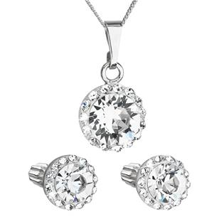 EG3183-C Sada šperků s krystaly Swarovski náušnice, řetízek a přívěsek