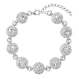 EG7004-CR Stříbrný náramek s krystaly Crystals from Swarovski®, Crystal