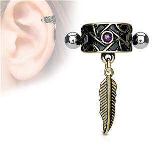 CP1026 Cartilage piercing do ucha - peříčko
