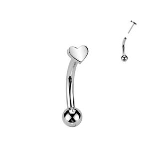 TIT1397-1208 PUSH IN piercing k do obočí TITAN, 1,2 x 8 mm
