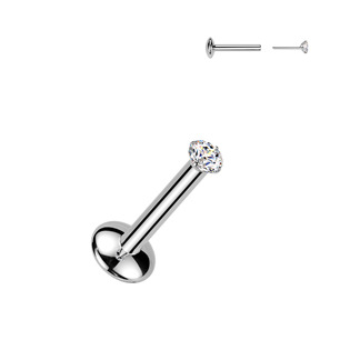 TM018 Piercing do brady - PUSH IN labreta TITAN Moissanit 0.03ct (2mm)