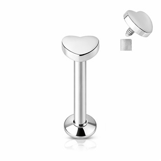 LB1034ST-1208 Piercing do brady - labreta, srdíčko
