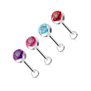PJ01119-Q Piercing do jazyka - růže