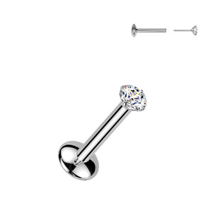 TM019 Piercing do brady - PUSH IN labreta TITAN Moissanit 0.06ct (2,5mm)