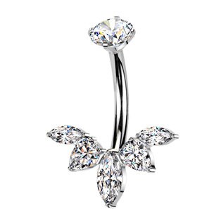 TIT1597 Luxusní piercing do pupíku - TITAN