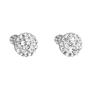 EG2809-CR Stříbrné náušnice s krystaly Crystals from Swarovski® CRYSTAL