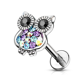 LB0004-1206 Labreta / piercing do brady - sova
