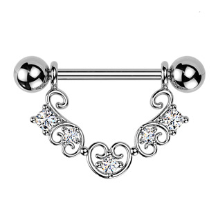 BR01031 Ozdobný piercing do bradavky