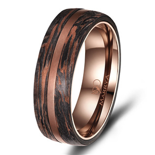 CB-08P-63 CB-08 Pánský snubní prsten chirurgická ocel + karbon