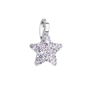 EG1176-VI Stříbrný přívěsek s Preciosa krystaly, Violet