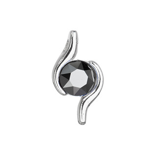EG1181-HM Stříbrný přívěsek se Swarovski krystalem, Hematite