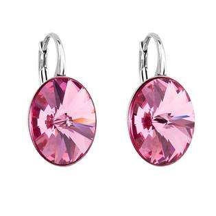 EG2694-RO Stříbrné náušnice s krystaly Crystals from Swarovski® ROSE