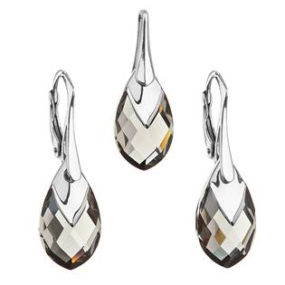 EG3169-BD Souprava stříbrných šperků kameny s Crystals from Swarovski® BLACK DIAMOND