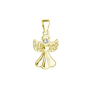 EG3359 Pozlacený přívěsek anděl se Swarovski krystalem