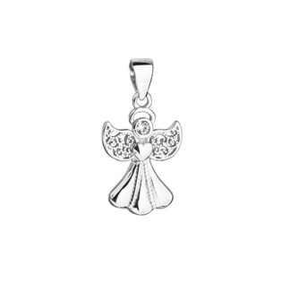 EG3484 Stříbrný přívěsek anděl se Swarovski krystalem