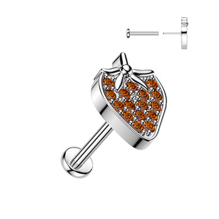 LB1158 PUSH-IN piercing do ucha nebo brady - jahůdka