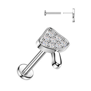 LB1159 PUSH-IN piercing do ucha nebo brady - houbička