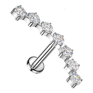 LB1161-1208 Piercing do brady se zirkony