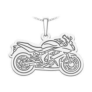 PA1307 Stříbrný přívěsek motorka