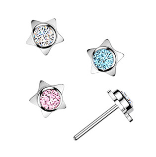 TIT1718-P Náhradní hvězdička k PUSH IN piercingu TITAN