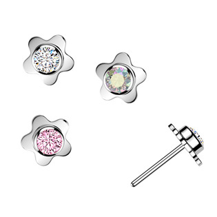TIT1719-C Náhradní kytička k PUSH IN piercingu TITAN