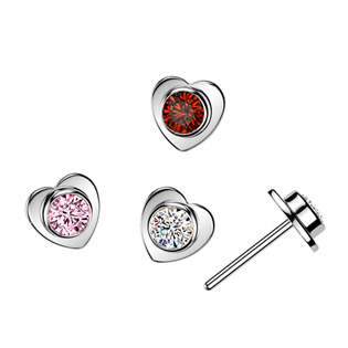 TIT1720-C Náhradní srdíčko k PUSH IN piercingu TITAN