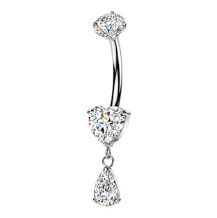 TIT1738 Visací piercing do pupíku - TITAN