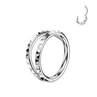 TIT1755-1208 Piercing dvojitý segment kruh TITAN s hrotíky