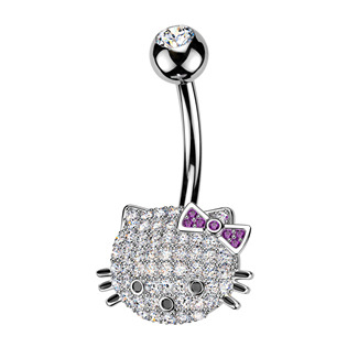 WP0122 Piercing do pupíku kočička