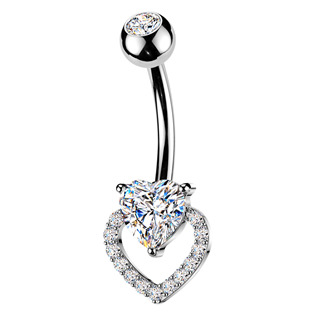 WP0123 Piercing do pupíku srdce