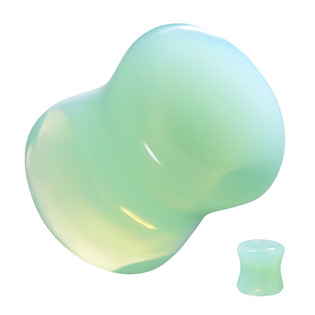PL001-14 Plug do ucha zelený opalit