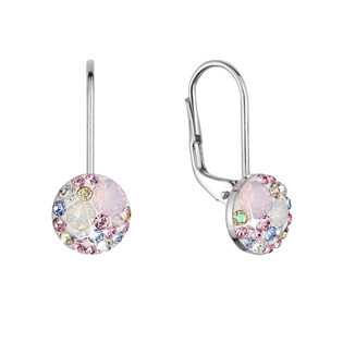 EG9178-MR Stříbrné náušnice s krystaly Swarovski, Magic Rose