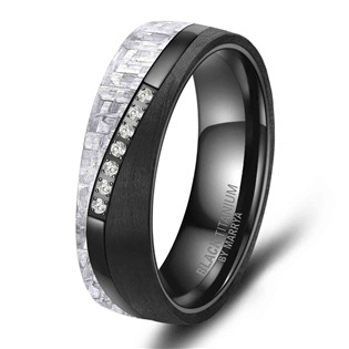BT-12D-54 BT-12 Dámský snubní prsten BLACK TITANIUM