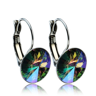 NBS12-PS Ocelové náušnice s krystaly Swarovski® 12 mm, PARADISE SHINE