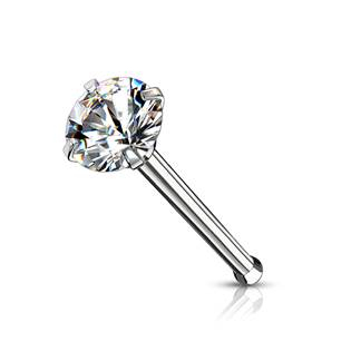 N0132C-020 Piercing do nosu - čirý zirkon
