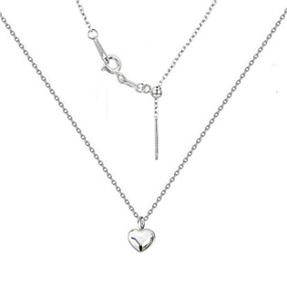 NB-031-CR Dětský stříbrný náhrdelník se srdíčkem Crystals from Swarovski® Crystal