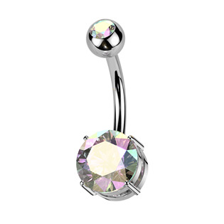 TIT1604-AB Piercing do pupíku - TITAN, barva: duhová