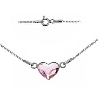 c Stříbrný náramek se srdcem Crystals from Swarovski® Rosaline