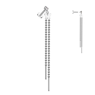 LB0044-1206 Labreta / helix / tragus piercing - motýlek