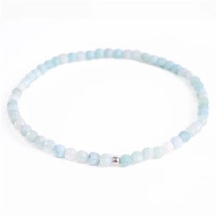 AN506-18 Minerální náramek přírodní Larimar a stříbro AG925