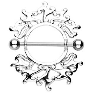 BR01003 Piercing do bradavky se štítem